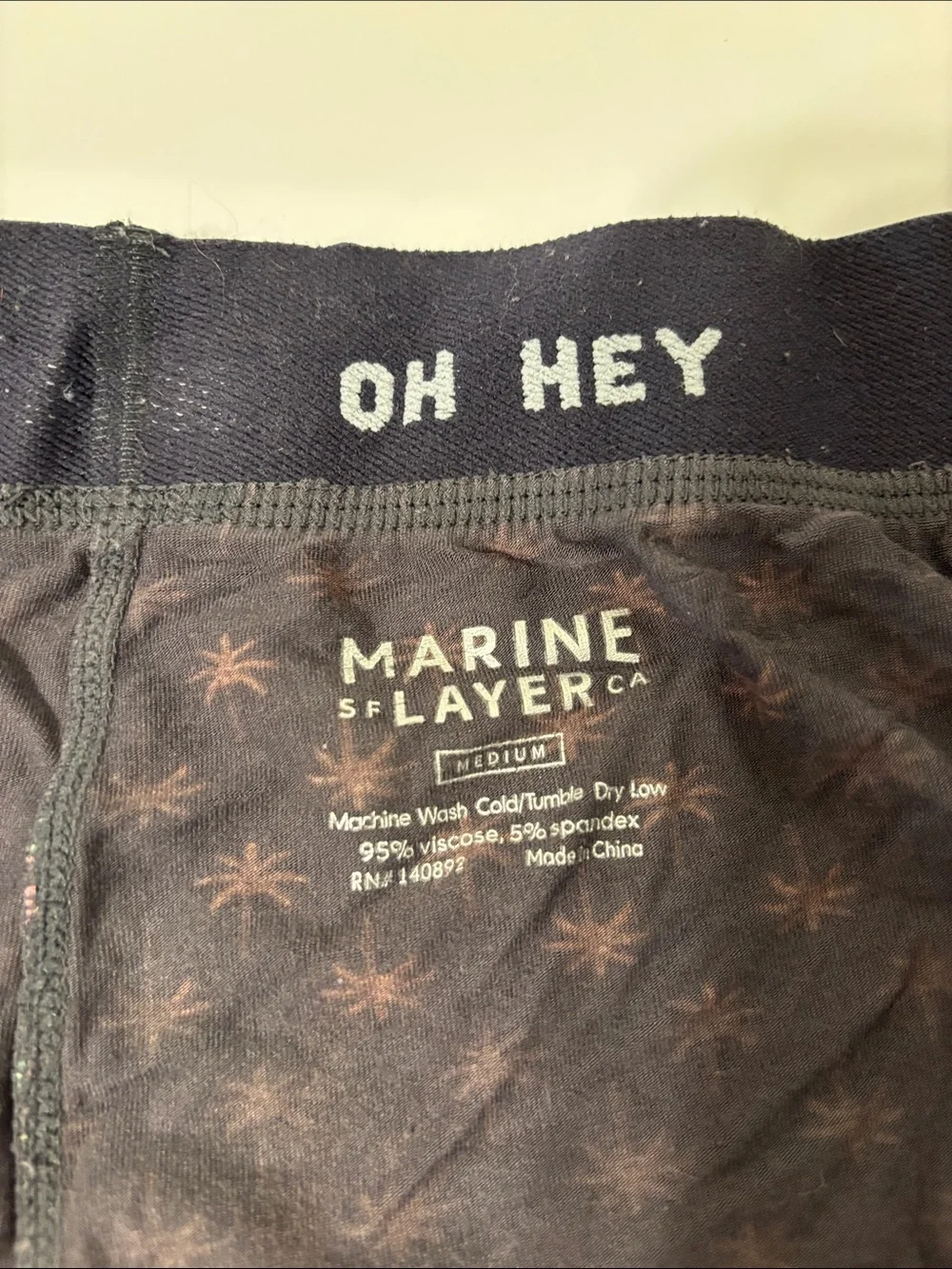 Marine Layer Navy Palm-Print Boxer Briefs - M
